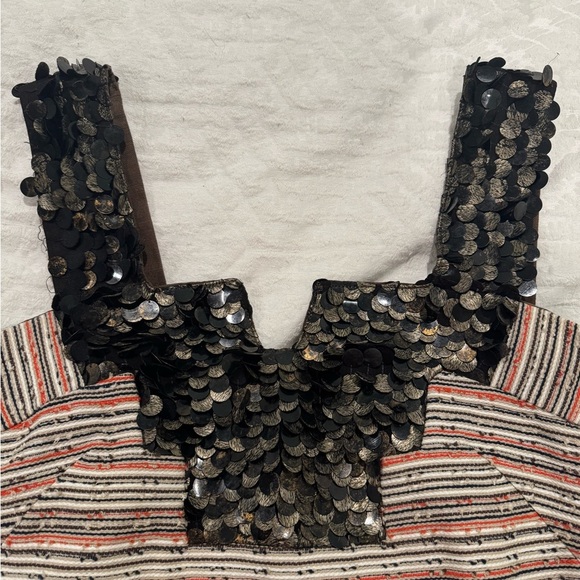 Milly of New York Multicolor Sequin striped sheath mini dress - Picture 6 of 12